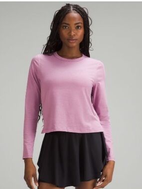lululemon athletica Classic-Fit Cotton-Blend Long Sleeve VLVD 10 in Velvet Dust